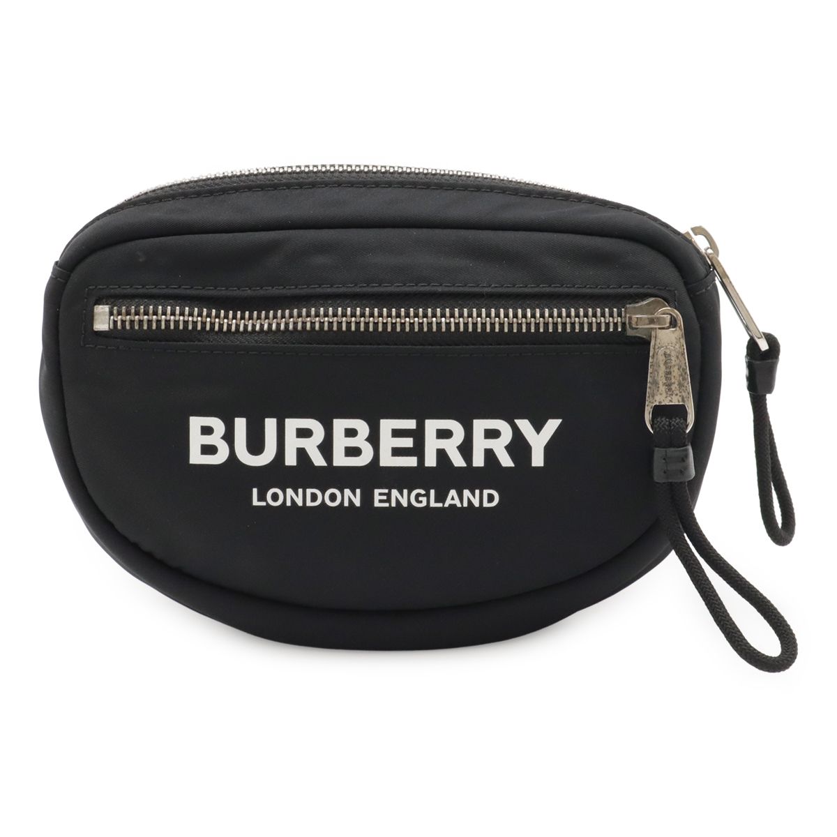 BURBERRY バーバリー ML CANNON キャノン ロゴプリント ボディバッグ バムバッグ ウエストポーチ ナイロン レザー ブラック 黒 BURBERRY バーバリー ML CANNON キャノン ロゴプリント ボディバッグ