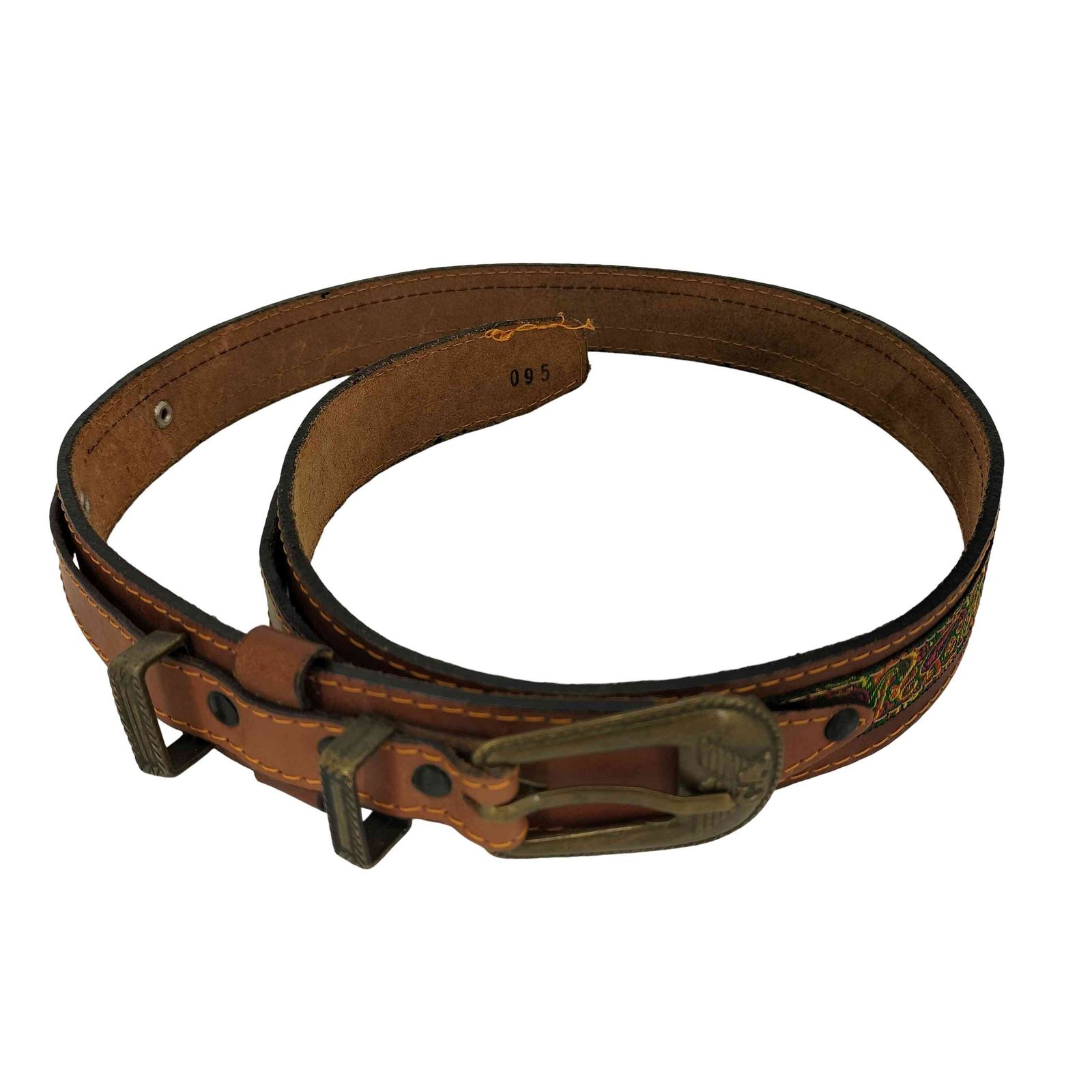 ジョルジオアルマーニ Giorgio Armani ペイズリーラインレザーデザイン