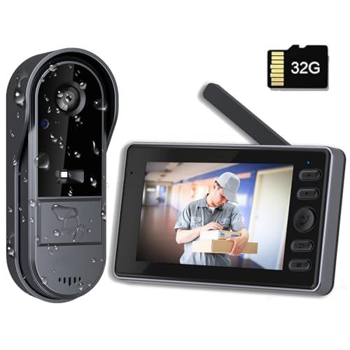 迅速に発送 ZAIDER テレビドアホン カメラ付き インターホン 工事不要 2025改良 自動録画＆遠隔監視 ドアホン ワイヤレス 2 4 GHz 双方向通話 暗視撮影 超広角 IP 65防水 防犯対策 玄関 屋外 日本語説明書＆32 GB 9 b 00 c 038