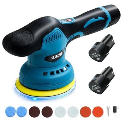 迅速に発送 ポリッシャー 充電式 ダブルアクション 大容量バッテリ一 搭載 車 コードレス 充電式ポリッシャー ブルー ed 6249 ab