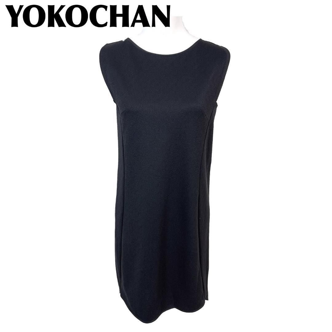ノースリーブワンピース 38 無地 ブラック