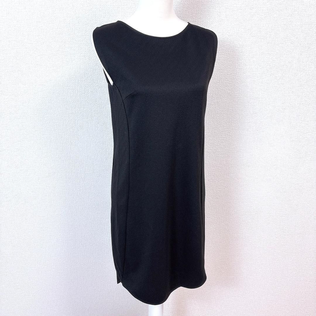 ノースリーブワンピース 38 無地 ブラック