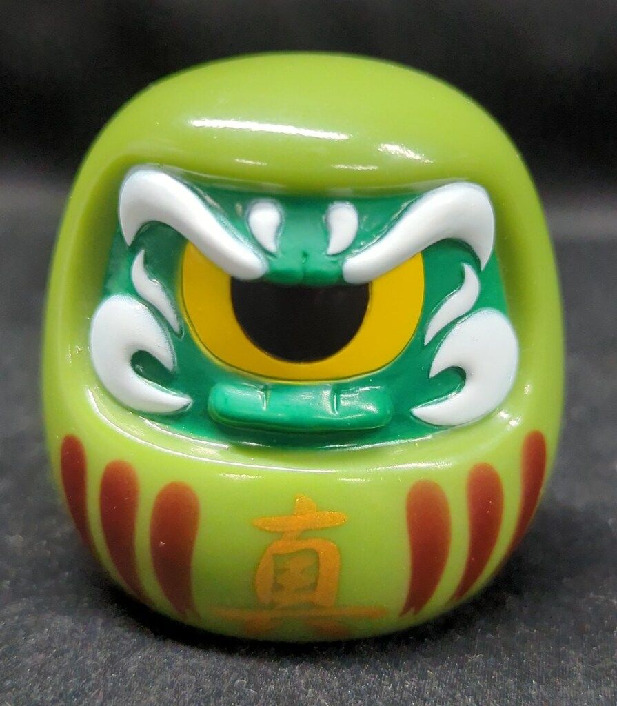 REALHEAD フォーチュンだるま 緑成型 緑顔 金文字