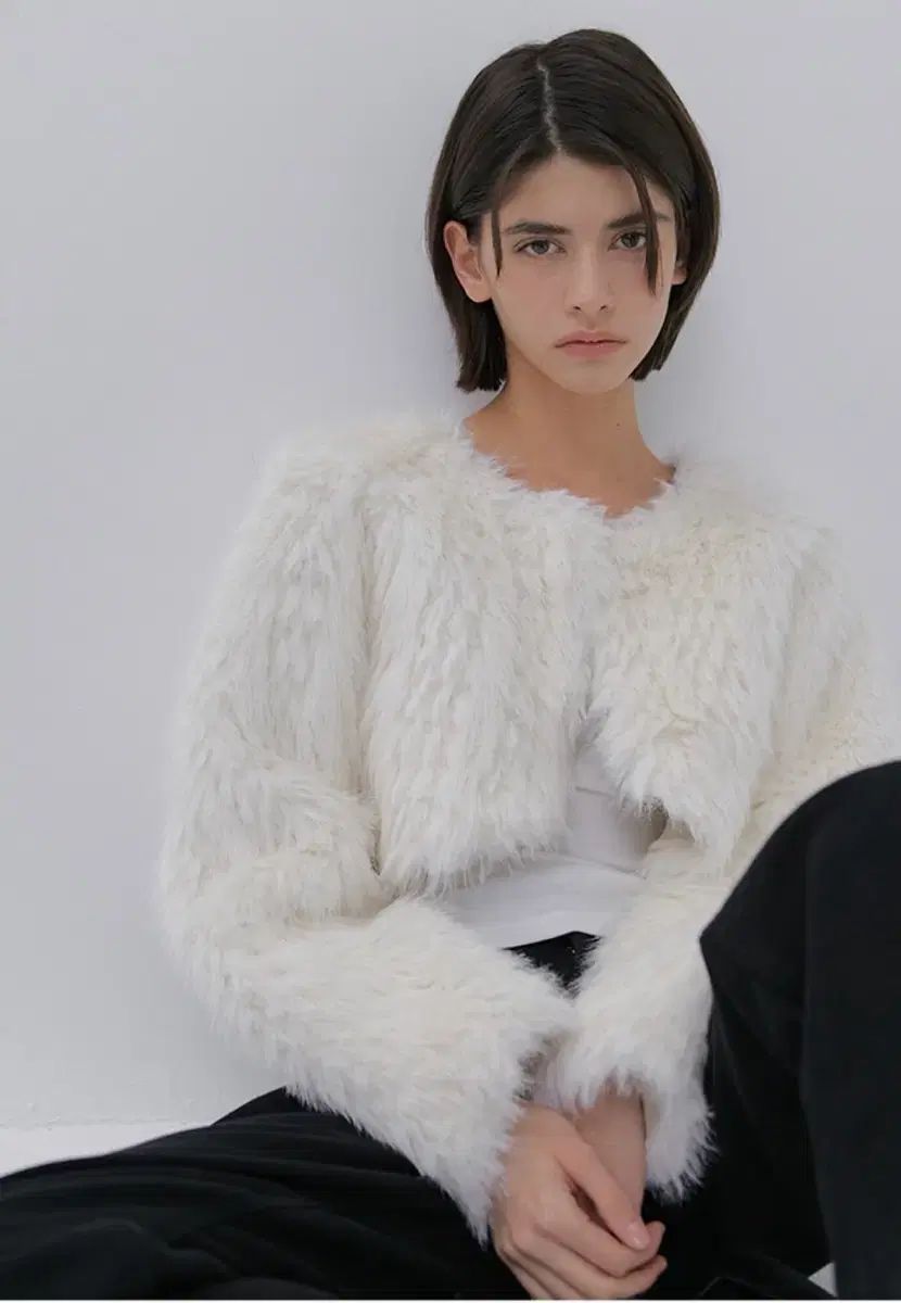 HETHERMENT クロップド ファー ムートン ファージャケット