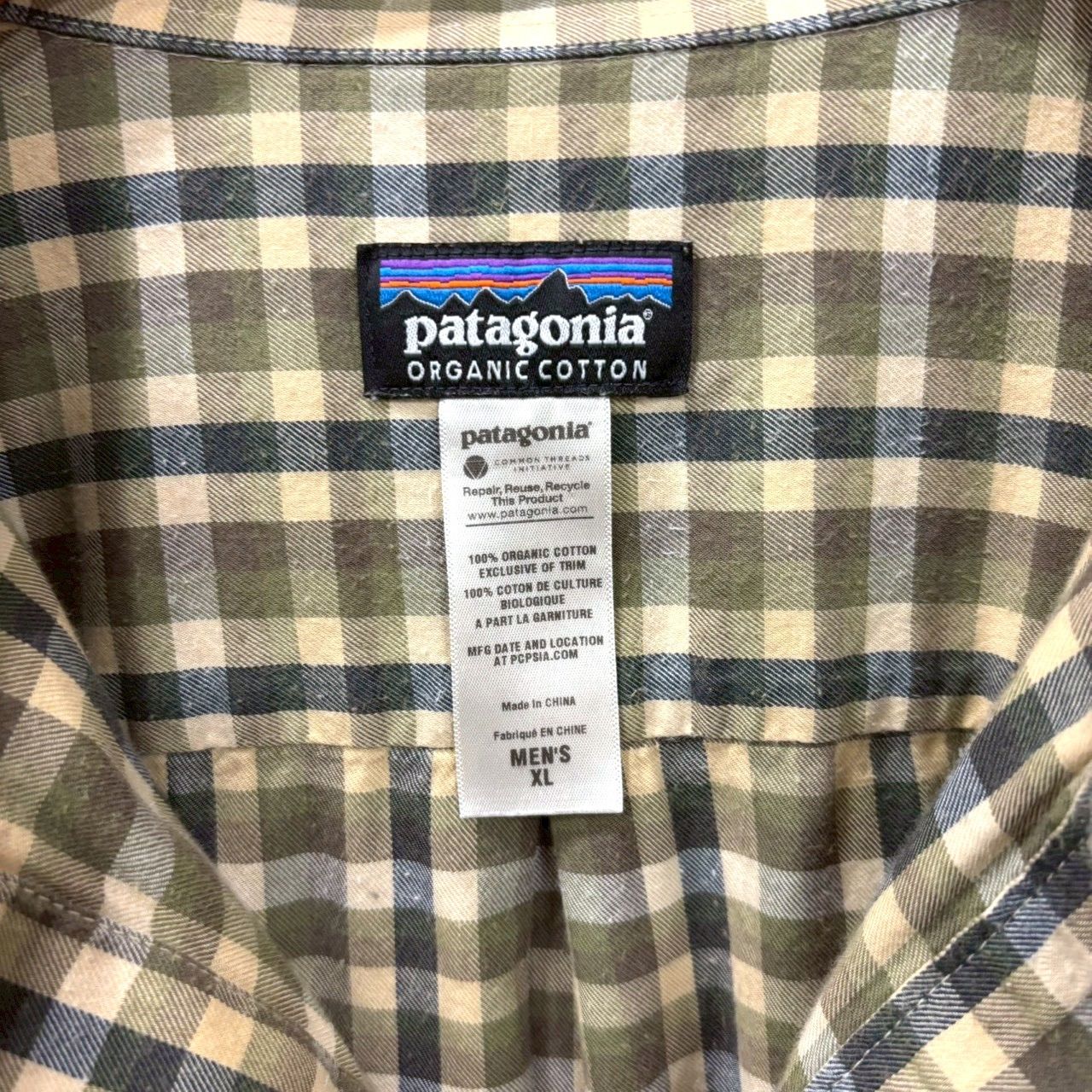 00s ビンテージ パタゴニア オーガニック コットン チェック シャツ XL