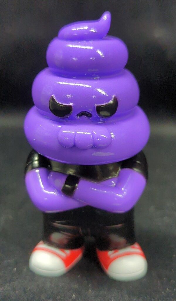 REALHEAD/ゴッコ堂 コウンコツ野郎 頭/紫/黒シャツ/黒ズボン/黒目