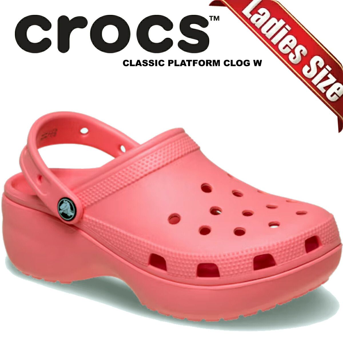 クロックス クラシック プラットフォーム クロッグ ウィメンズ グアバ crocs CLASSIC CLOG W GUAVA hv 4091 102 靴 サンダル シューズ レディース 厚底 ピンク