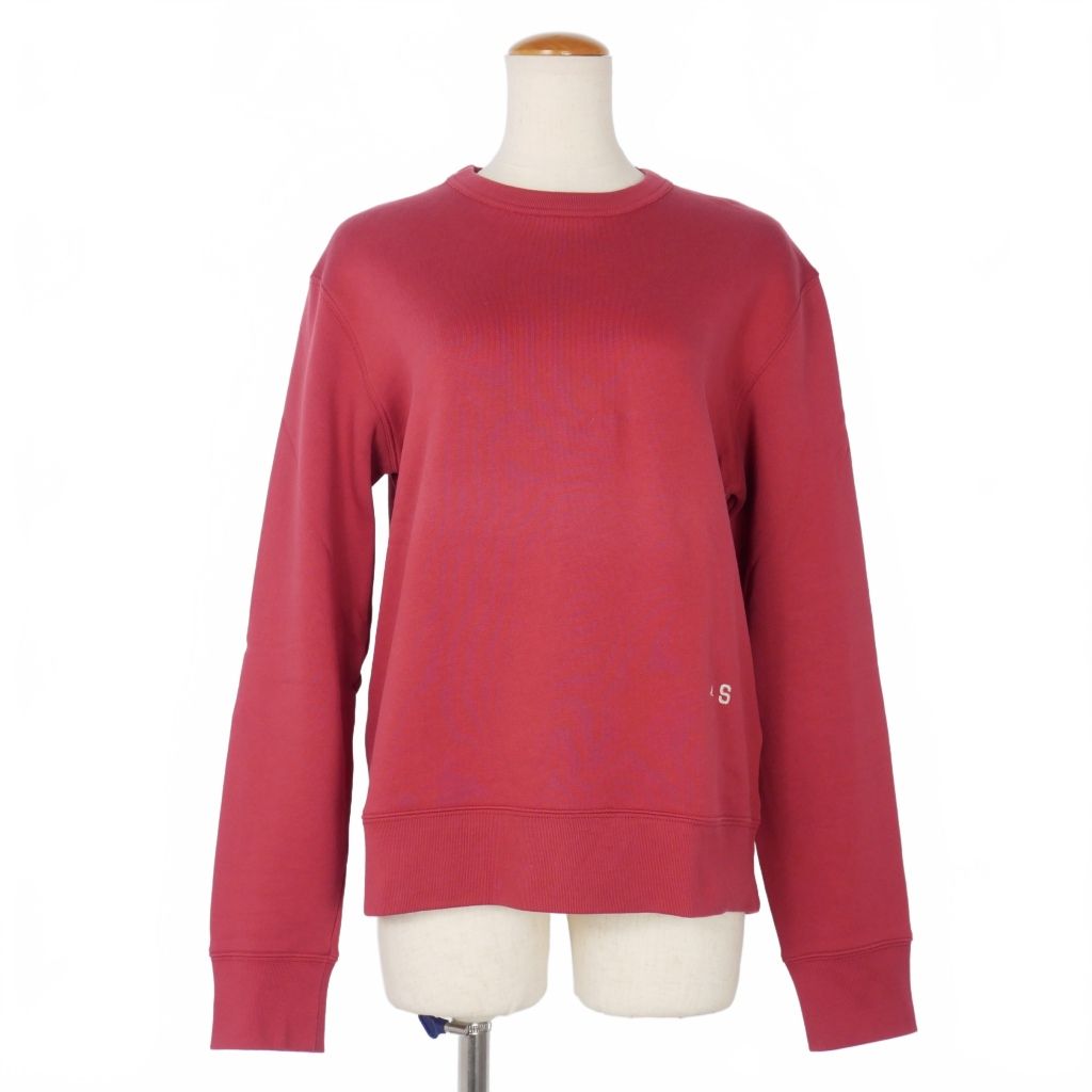 アクネ ストゥディオズ Acne Studios ワンポイントロゴ 刺繍 トレーナー スウェット 長袖 XS 赤 レッド FAISE PSS 18