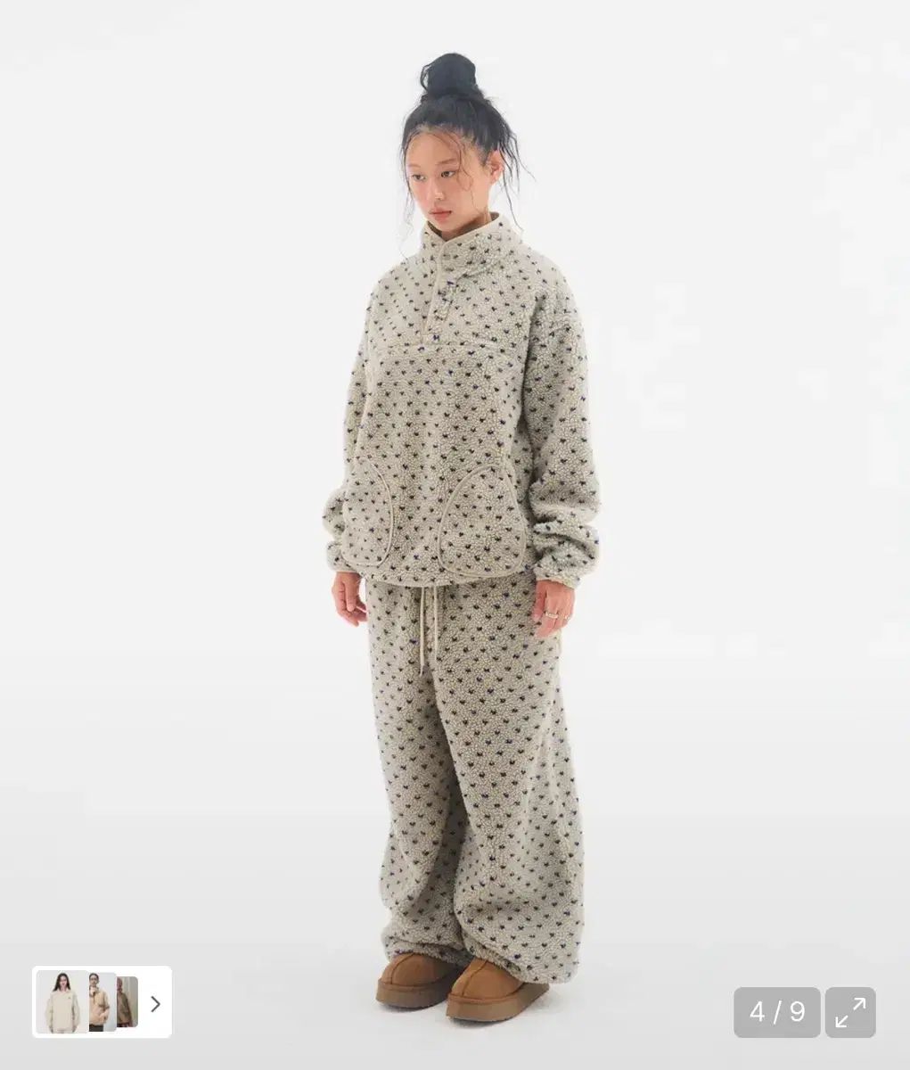 アメス フリース アノラック セット ベージュ FLEECE ANORAK