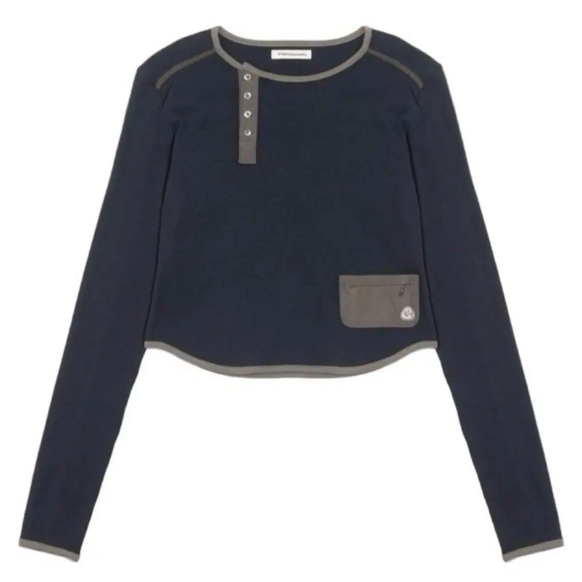 suu イッセイミヤケ アシメントリー ロングスリーブ ネイビー