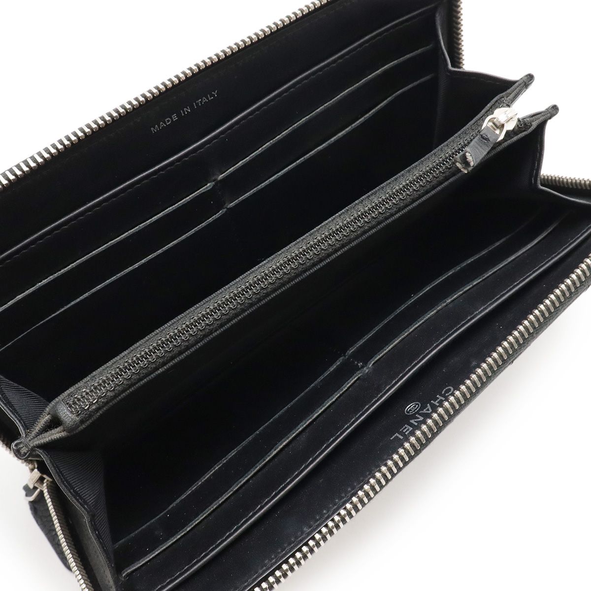 CHANEL シャネル マトラッセ ラウンドファスナー ココマーク A50106 CHANEL（シャネル） 中古品 ラウンドファスナー長財布 エナメル レザー