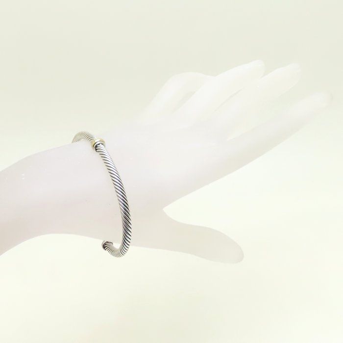 DAVID YURMAN デヴィッドヤーマン バングル シルバー925 xK 18 YG イエローゴールド メンズ 294718 BJ