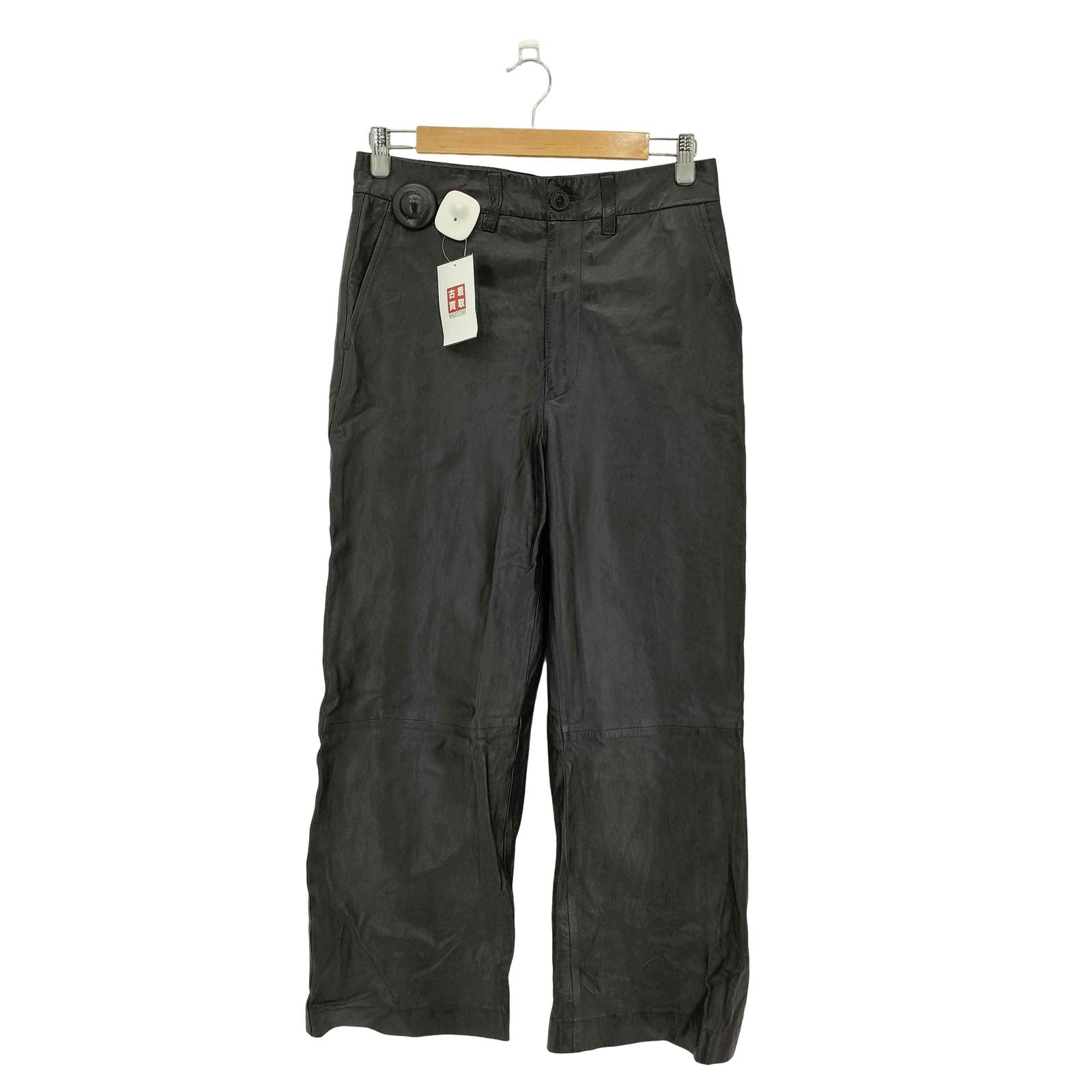 ポロラルフローレン POLO RALPH LAUREN ラムレザーワイドストレートパンツ メンズ 8