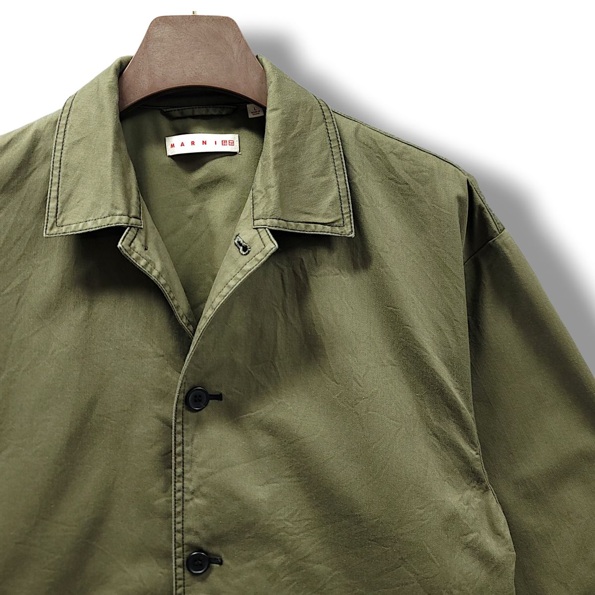 L UNIQLO Marni カーキ オーバーサイズ ワークジャケット