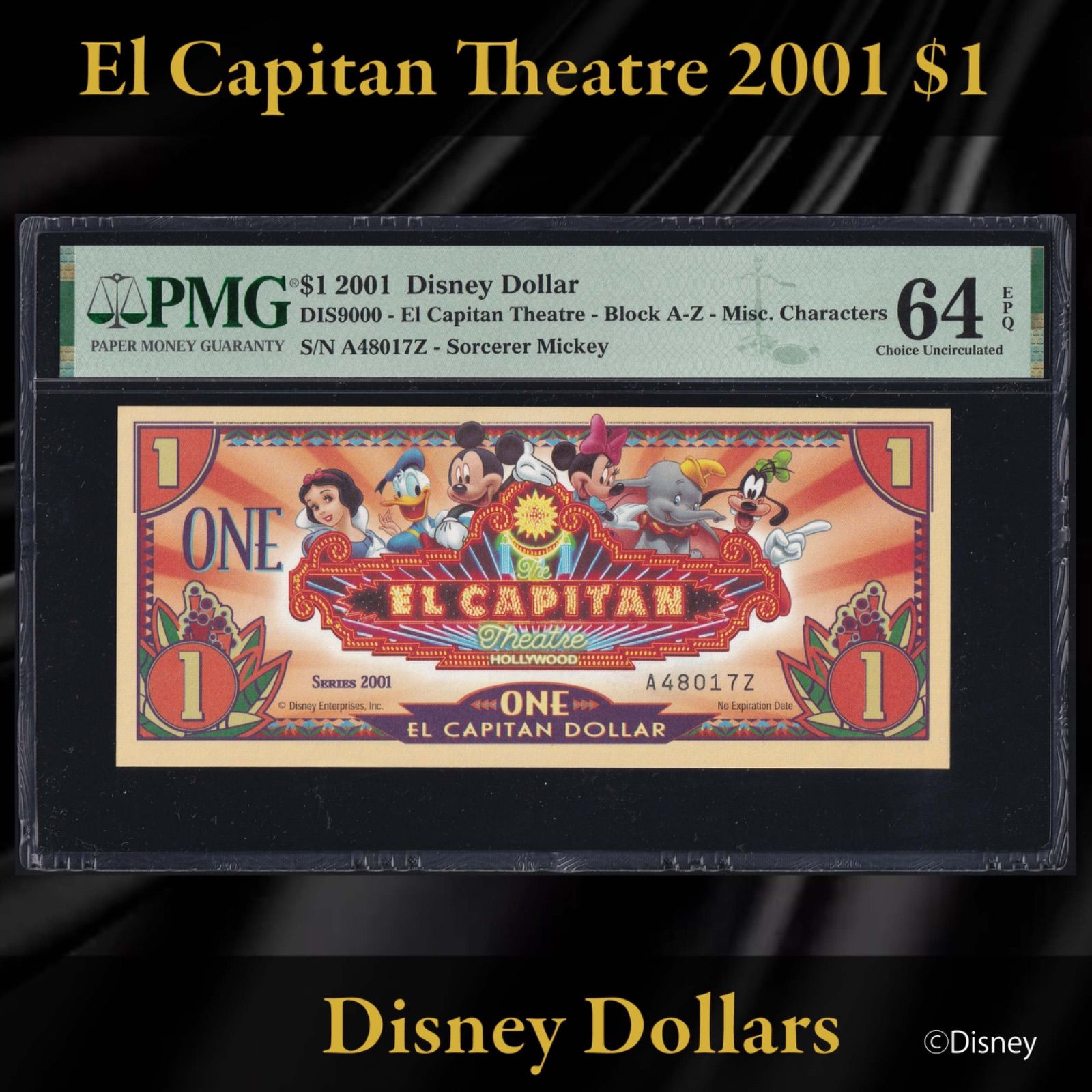 ディズニーダラー 2001年 1ドル エル・キャピタン・ダラー PMG64