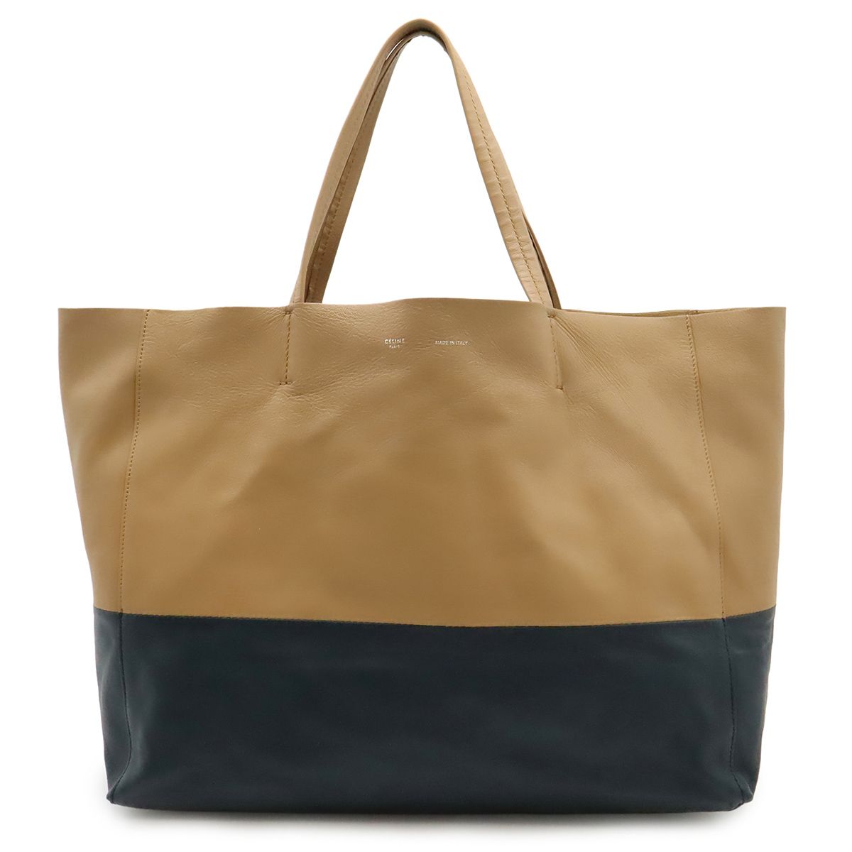 CELINE セリーヌ ホリゾンタルカバ バイカラー トートバッグ ラージ