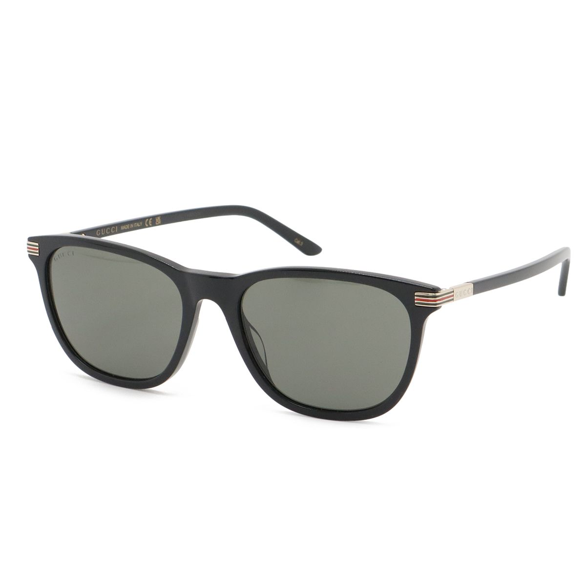 GUCCI グッチ ウェブストライプ シェリーライン サングラス アイウェア ウェリントンシェイプ スモーク ブラック 黒 56 19 150