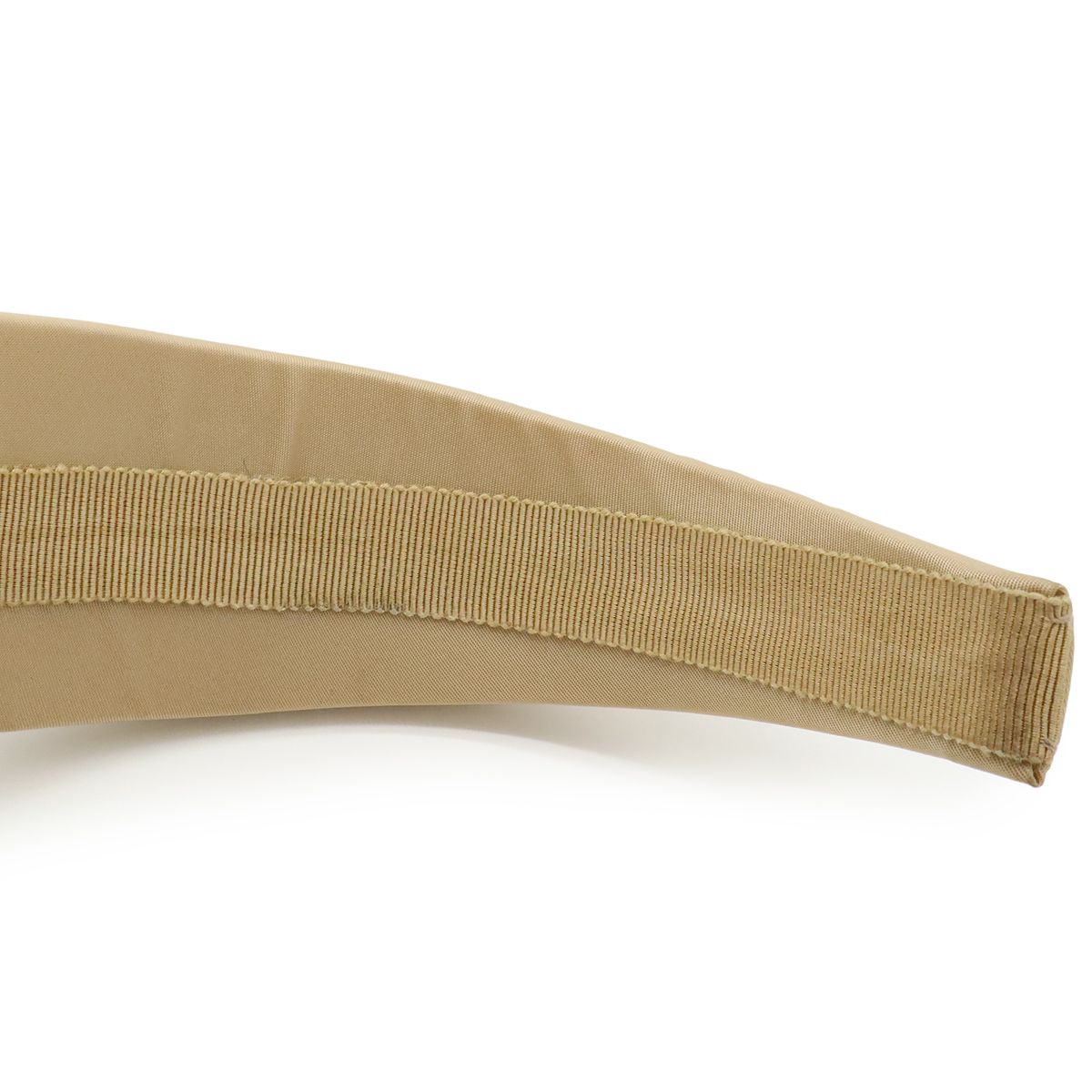  PRADA プラダ トライアングルロゴ カチューシャ ヘアバンド ヘアアクセサリー ナイロン ベージュ シルバー金具 1 IH 016 ヘアバンド カチューシャ ヘアアクセサリー