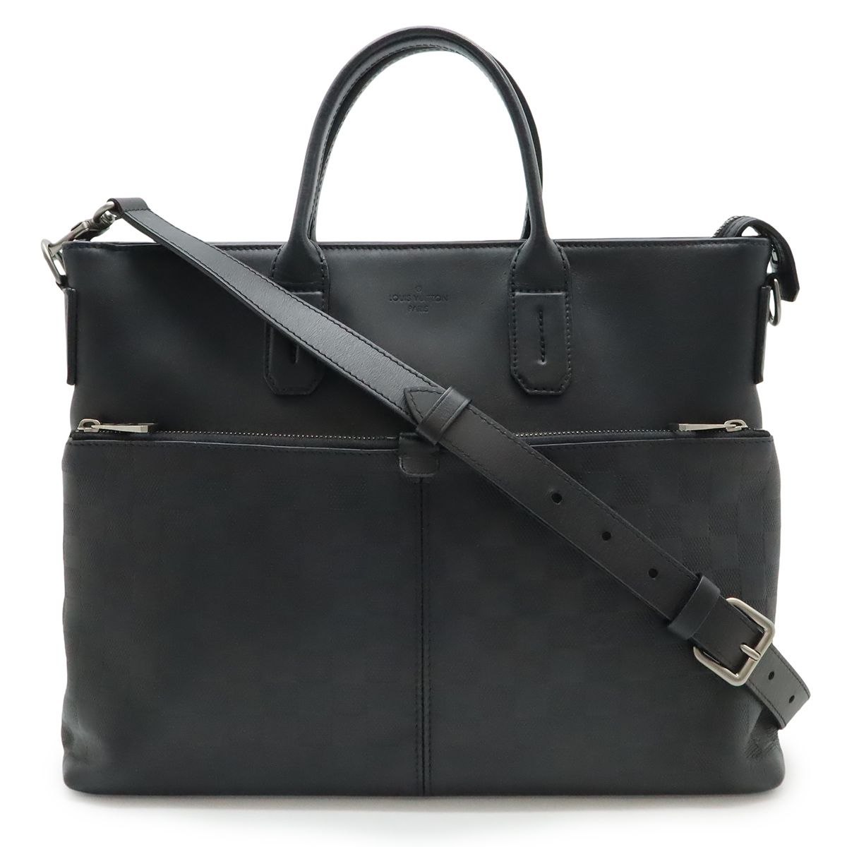 LOUIS VUITTON ルイ ヴィトン ダミエアンフィニ 7 DW ブリーフケース ビジネスバッグ 書類カバン 2 WAY ショルダー オニキス ブラック N 41565