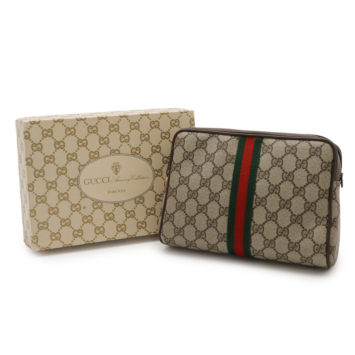 GUCCI グッチ オールドグッチ GGプラス シェリーライン クラッチバッグ