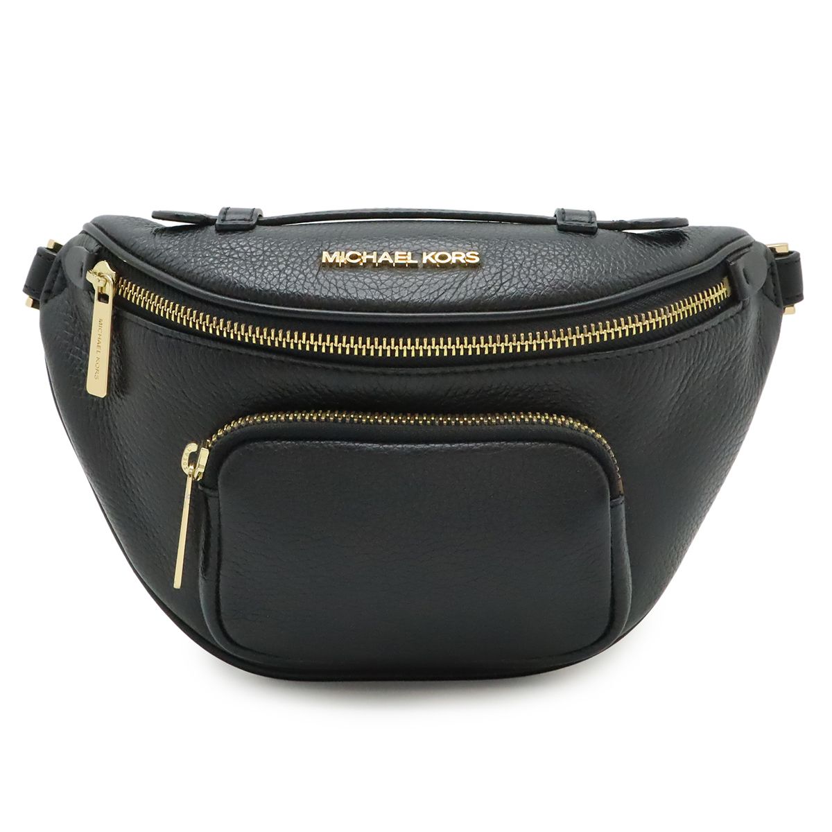 MICHAEL KORS マイケル コース マイケルコース ERIN エリン ボディバッグ ウエストポーチ レザー ブラック 黒 ゴールド金具