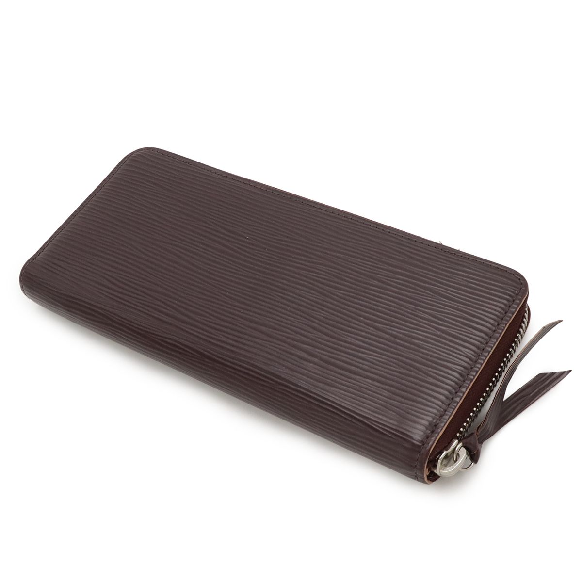 LOUIS VUITTON ルイ ヴィトン エピ ポルトフォイユ クレマンス ラウンドファスナー 長財布 レザー プルーム バーガンディー シルバー金具 M 64307