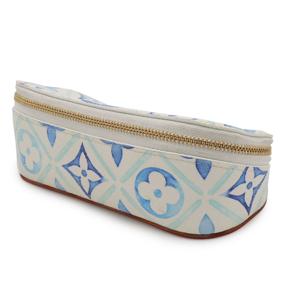 LOUIS VUITTON ルイ ヴィトン モノグラムタイル サングラス ポーチ GM ペンケース 筆箱 小物入れ ラグーン ブルー GI 0835