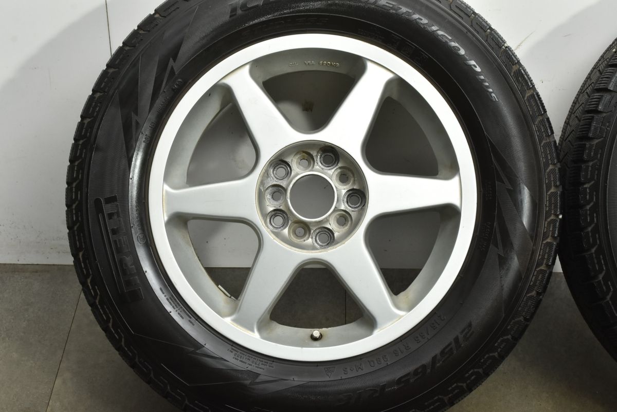  マルチPCD 6本スポーク 16 in 7 J 42 PCD 114 3 100 ピレリ アイスアシンメトリコ 215 65 R アルファード C HR CX 30 エルグランド 16インチ タイヤ ホイールセット
