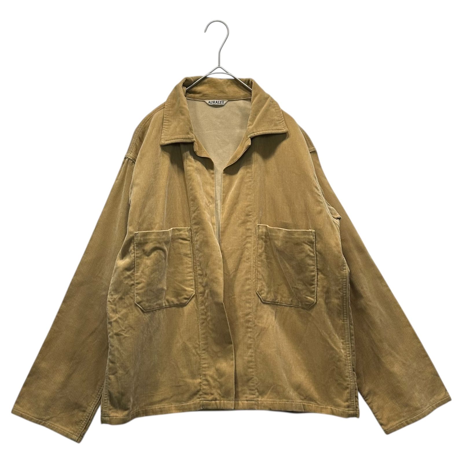 AURALEE オーラリー WASHED SHIRTS JACKET ウォッシュド コーデュロイ シャツ ジャケット 1 レディースM メンズXXS程度 ベージュ