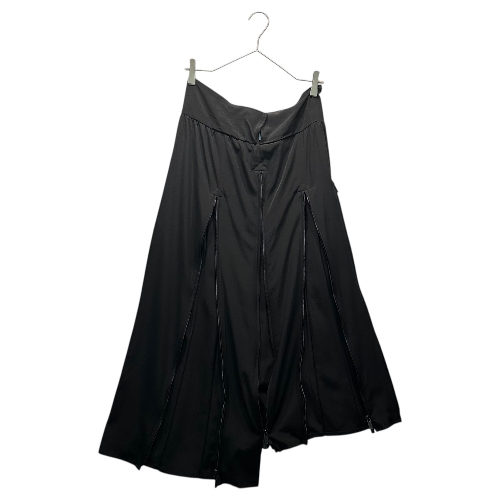 YOHJI ヨウジヤマモト 23 AW Asymmetrical Zip Detail Skirt アシンメトリー ジップ ディテール スカート FX S 84 501 2 M程度 ブラック