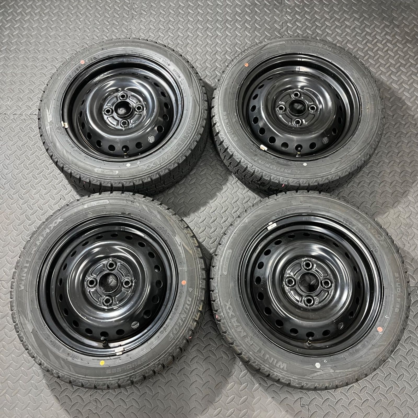 21年製 155 65 R 14 ダンロップ ウインターマックスWM 02 ホンダ JF 1 N BOX WGN スタッドレスタイヤ 1326 E