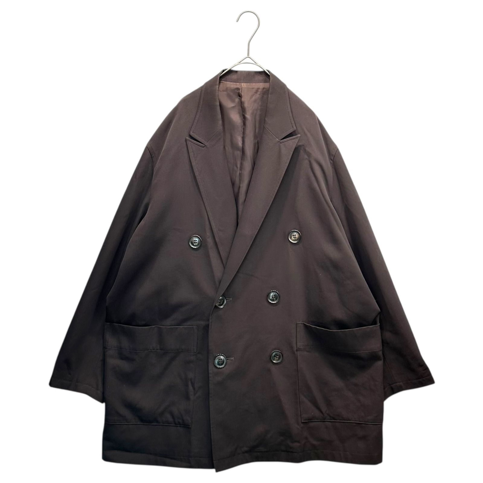 Y s ワイズ Old Big Silhouette Double Breasted Wool Jacket オールド ビッグシルエット ダブルブレスト ウール ジャケット YX J 61 112 ブラウン メンズ着用 サイズ