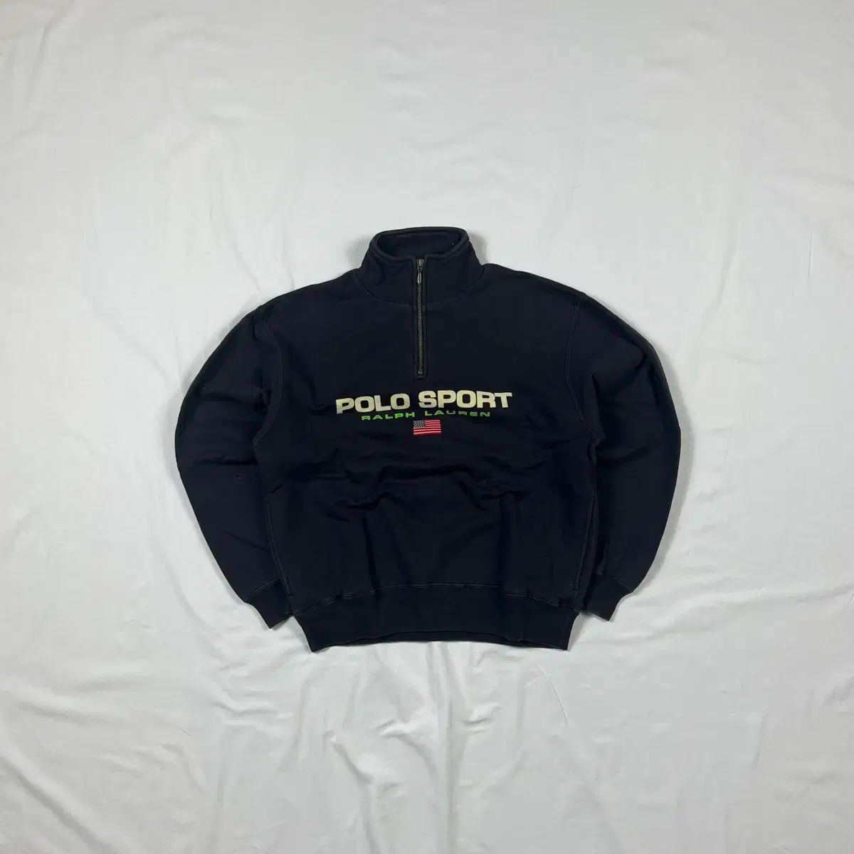 90 s POLO SPORT ポロスポーツ Spellout ハーフジップアップ スウェットシャツ