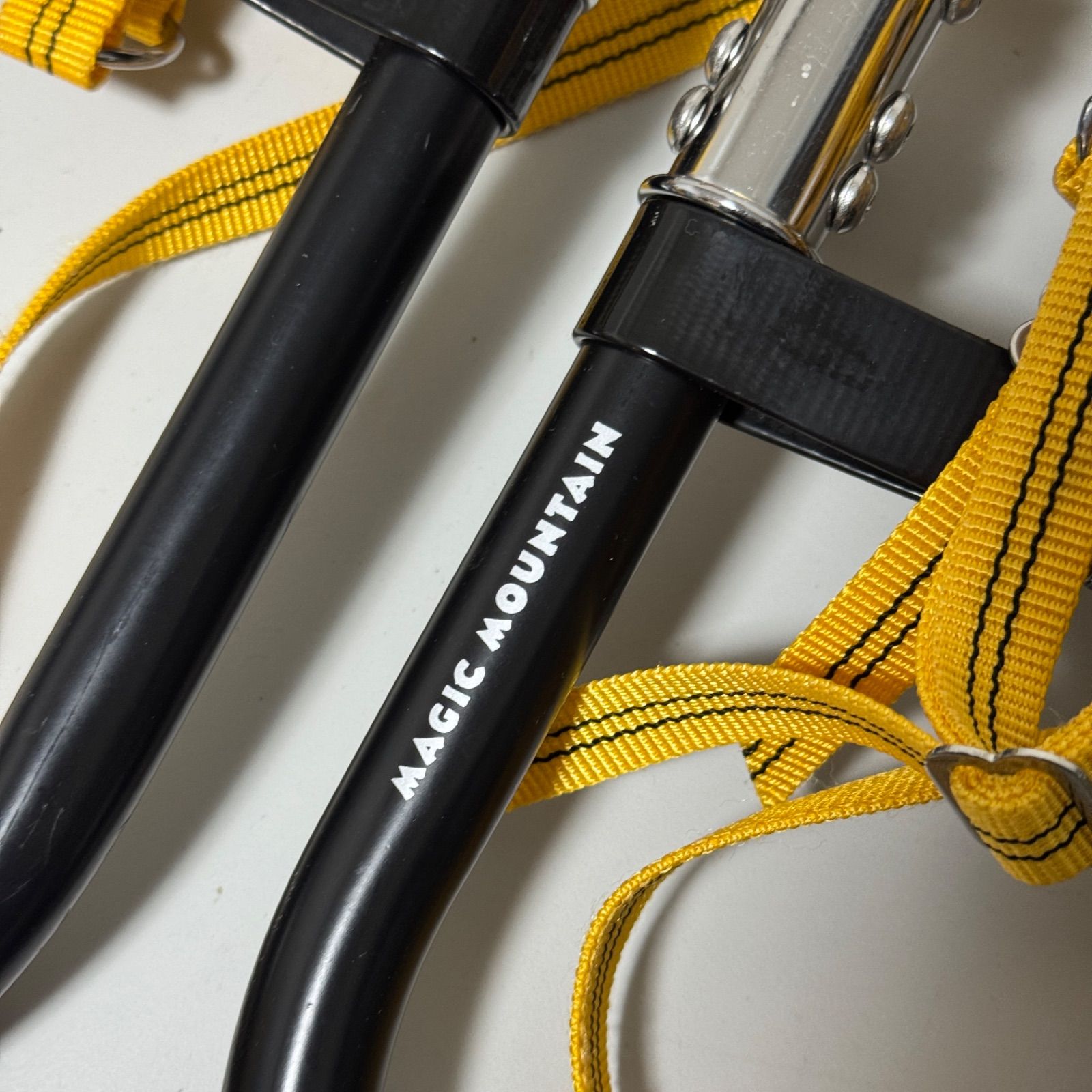 MAGIC MOUNTAIN マジックマウンテン ワカン スノーシュー かんじき 登山 雪山 トレースライン アルミフレーム ブラック 黄色ストラップ