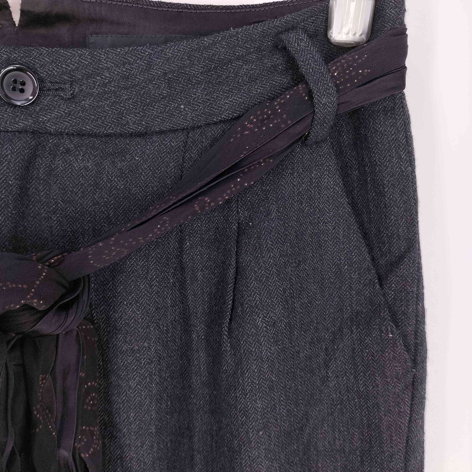 パドカレ pas de calais 2タック ウール スカーフベルト スラックス