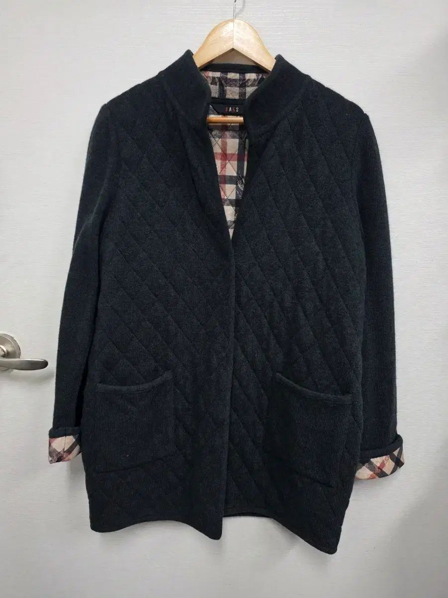 DAKS キルティング ウール ニット カーディガン ジーングリーン