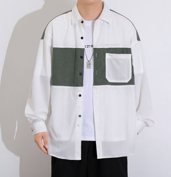 長袖シャツ メンズ シャツ カジュアルシャツ ボタンダウンシャツ ビジネスシャツ メンズシャツ トップス ホワイト