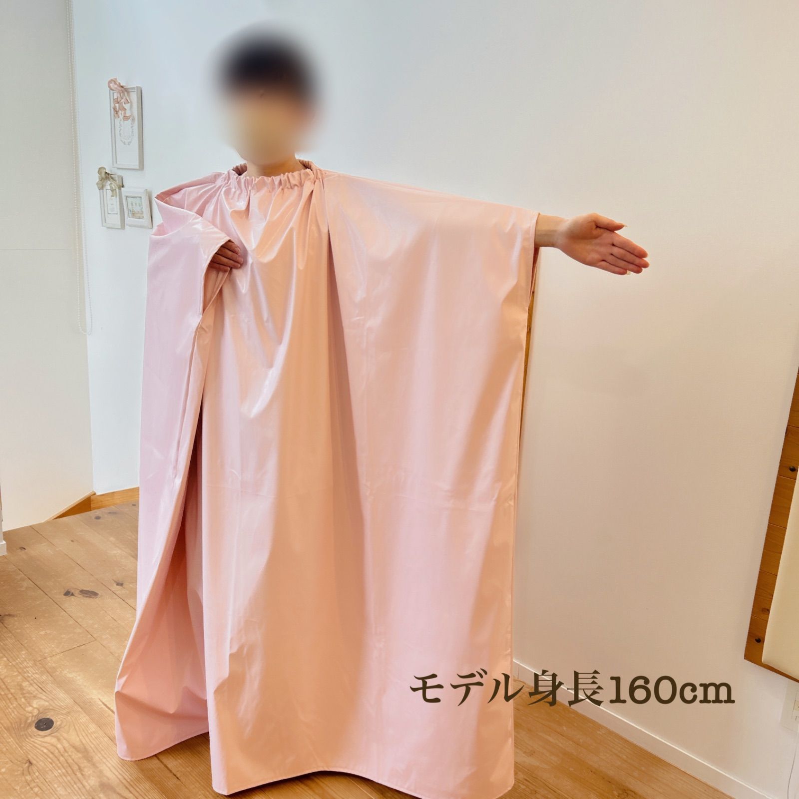ピンクカラーよもぎ蒸しマント、ガウン新品未使用1枚Okumah社オリジナル よもぎ蒸しマントピンクカラー、ガウン新品未使用1枚 Okumah社