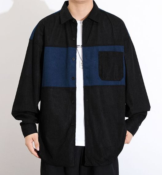 長袖シャツ メンズ シャツ ボタンダウンシャツ カジュアルシャツ ビジネスシャツ メンズシャツ トップス ブラック