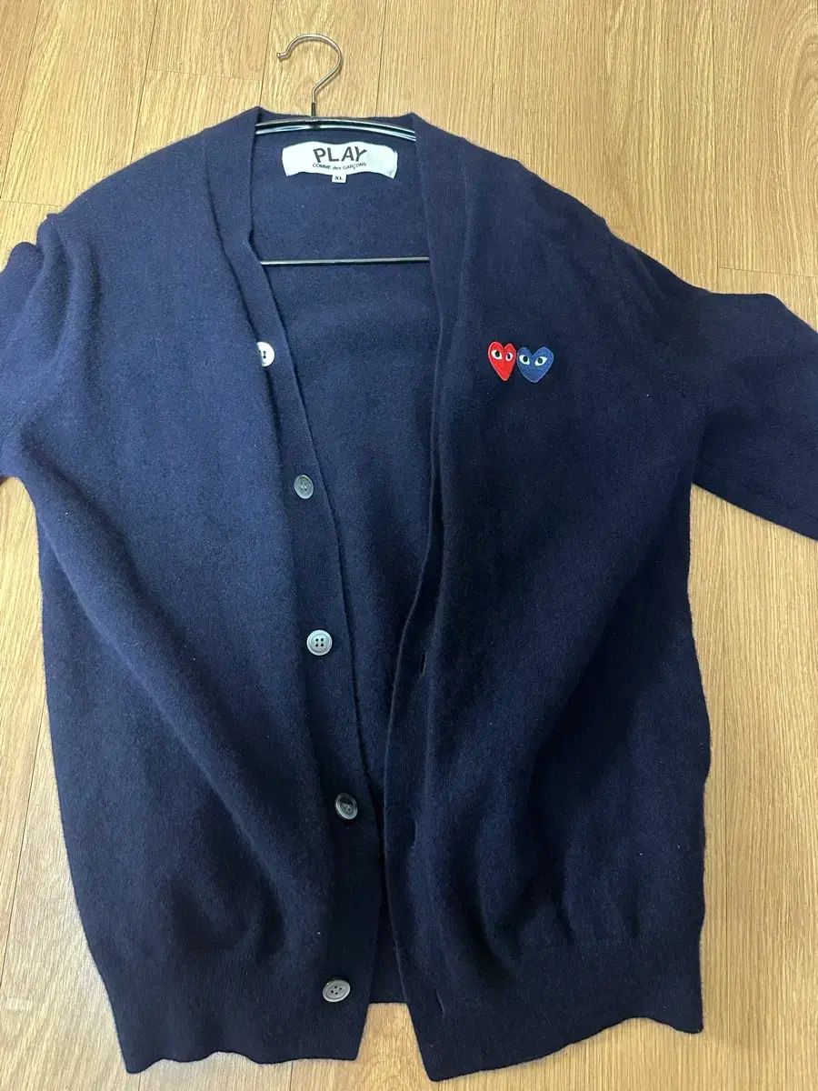 コム デ ギャルソン ダブル ワッペン カーディガン xl