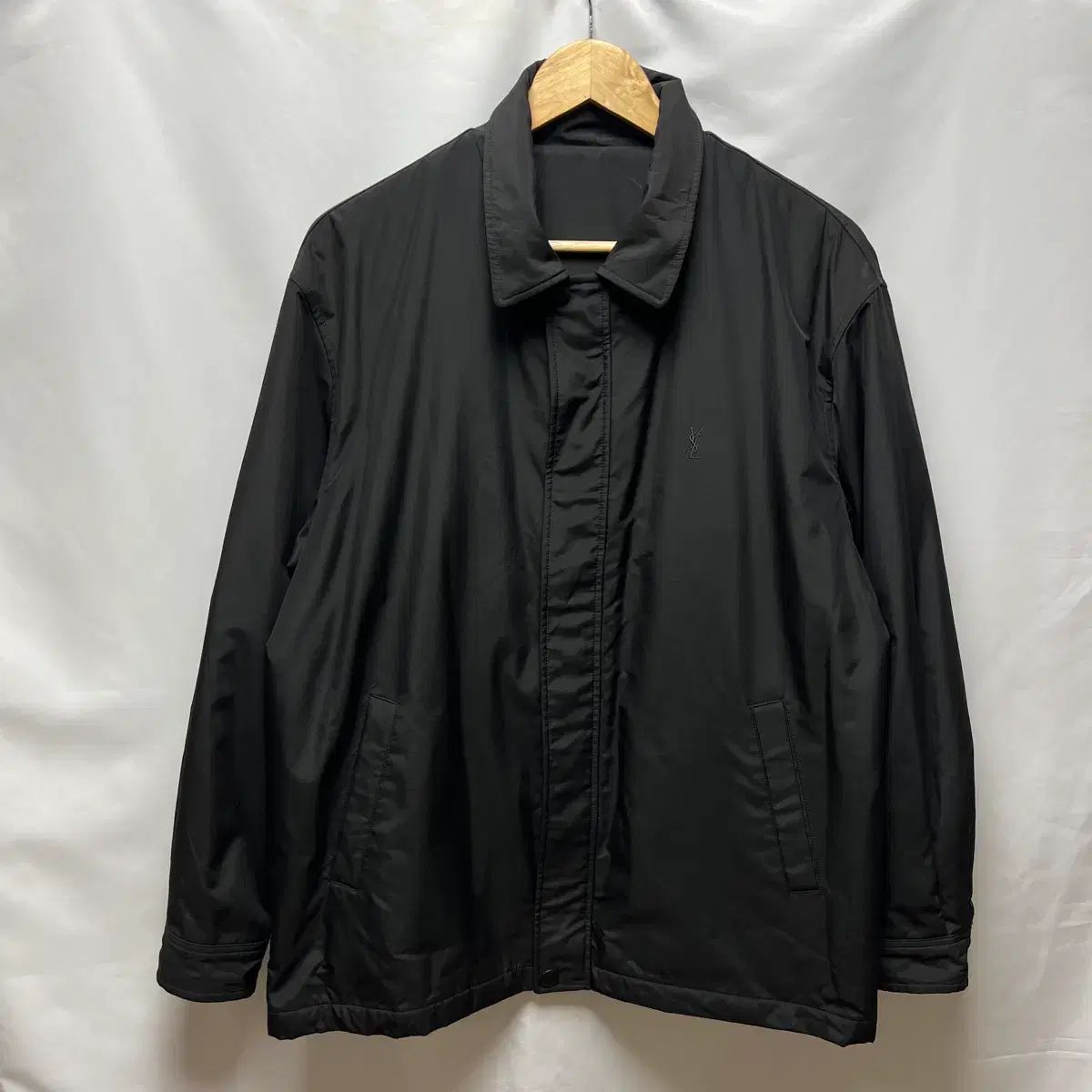 100 YVES SAINT LAURENT イヴ サンローラン YSL ブラック ブルゾン ジャケット アウター