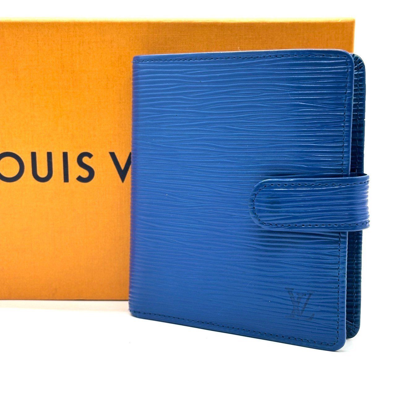 【未使用・訳あり】ルイヴィトン 二つ折り財布 エピ ポルトビエ コンパクト／青C ルイヴィトン LOUIS VUITTON ポルトフォイユ マルコ エピ 財布 2つ折り