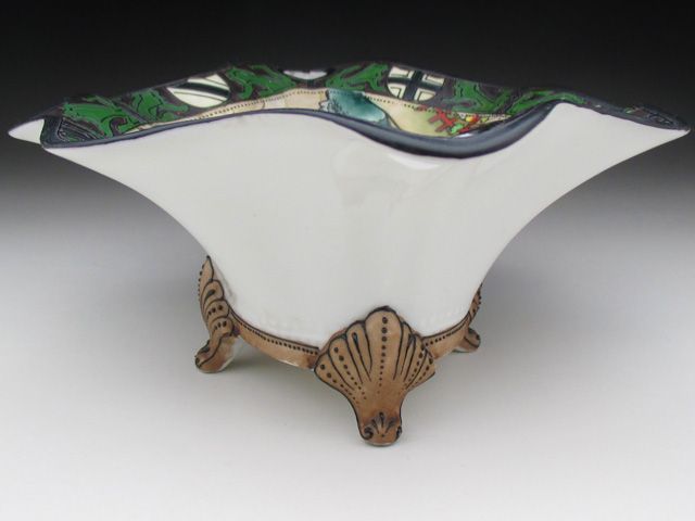 オールドノリタケ ウッドランド風景絵 脚付ボウル 20cm - メルカリ