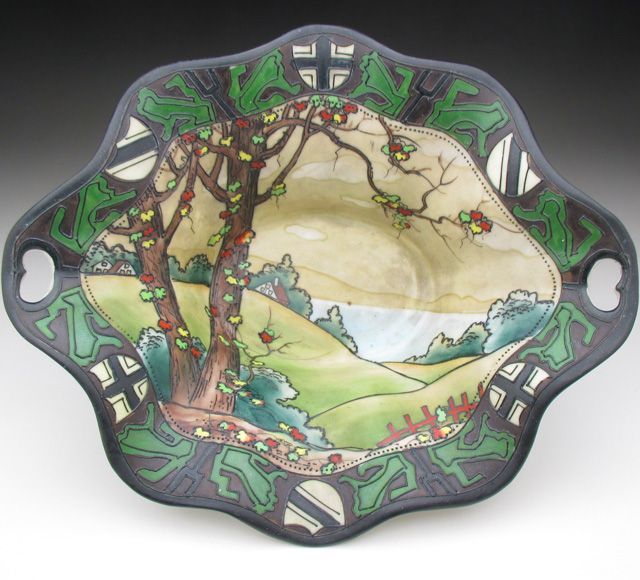 オールドノリタケ ウッドランド風景絵 脚付ボウル 20cm - メルカリ