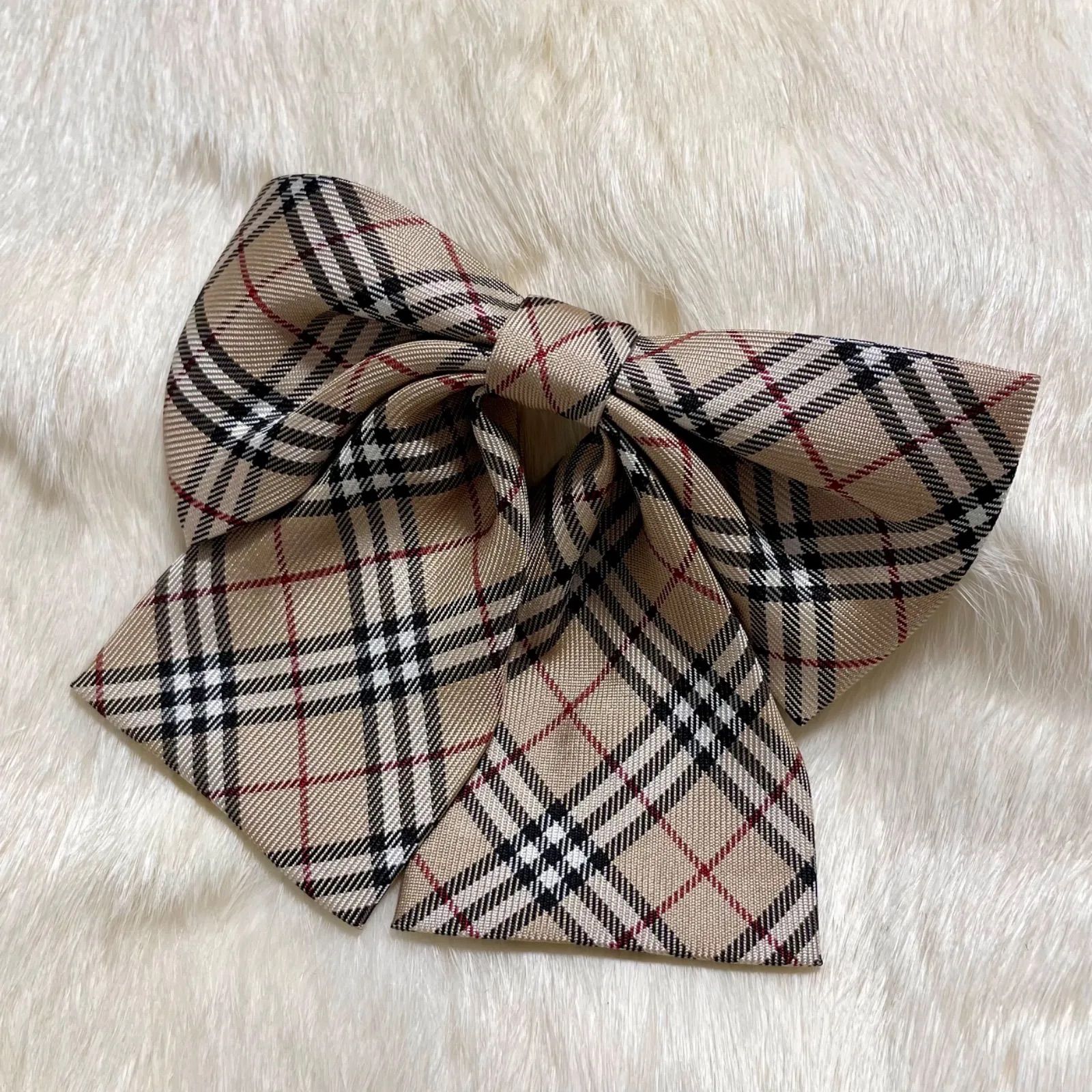 BURBERRY LONDON バーバリーロンドン ノバチェック 絹 シルク100% リボン コサージュ バッヂ