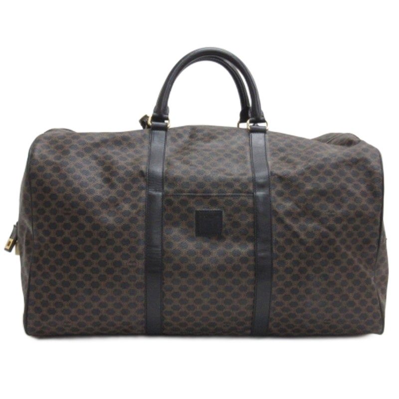 セリーヌ CELINE マカダム柄 ボストンバッグ MC 98 1 ブラック系