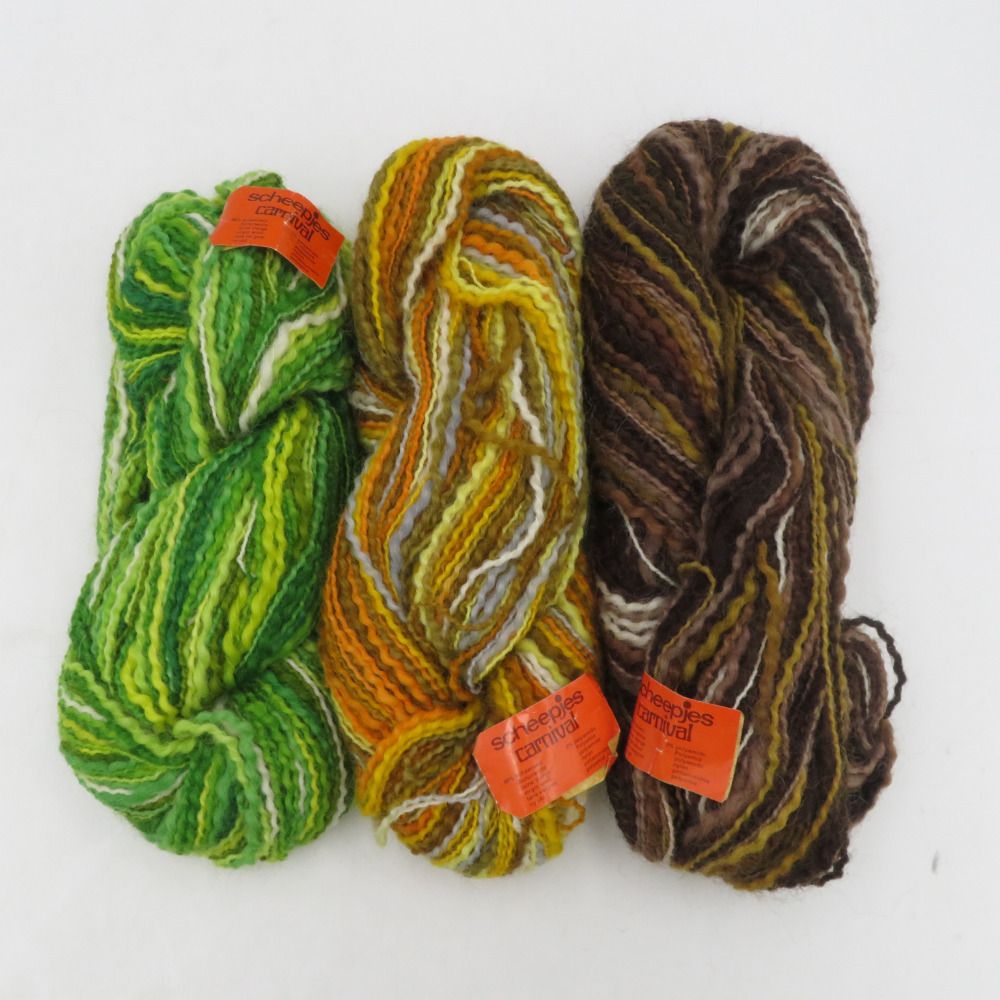 毛糸 Scheepjes シェイプイェス carnival ヴィンテージ毛糸 3カセ 3960番色 3961番色 3962番色 100 gカセ マルチカラー