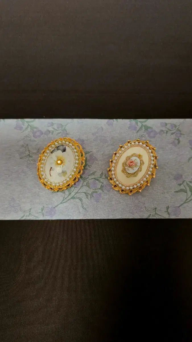  オリジナル ヴィンテージ ローズ パール オーヴァル ブローチ その他 アクセサリー