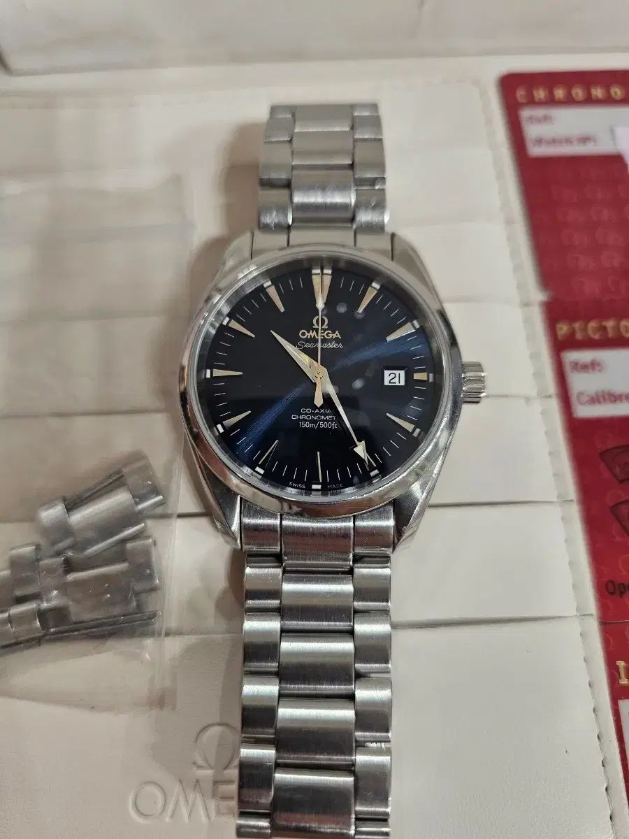 オメガ シーマスター アクアテラ 39ミリ デニム판 オートマティック
