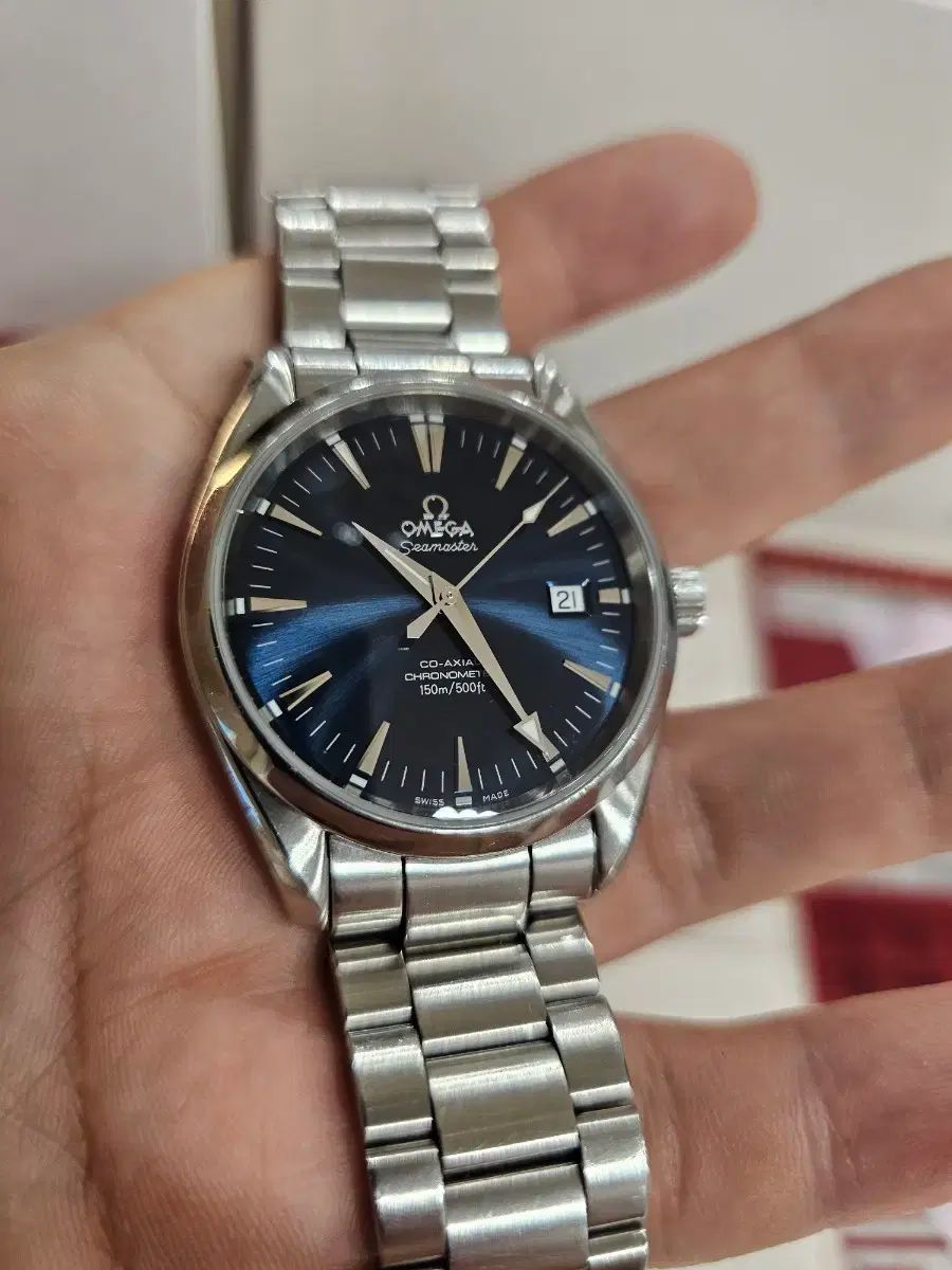  オメガ シーマスター アクアテラ 39ミリ デニム판 オートマティック 自動巻き時計 腕時計(アナログ)